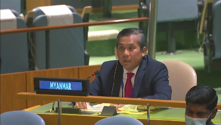 Myanmar condemns UN for refusing its envoy a seat