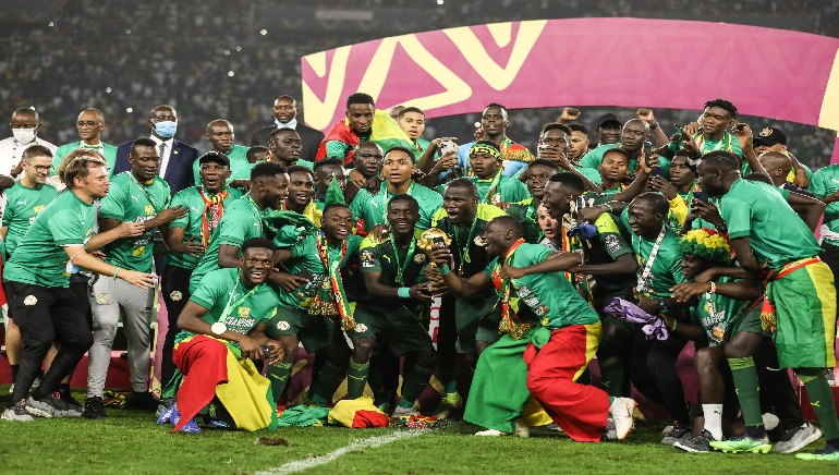 The Senegal team won the 2021 Africa Cup of Nations against seven-time champion Egypt