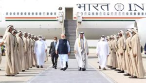 Sheikh Mohamed and Prime Minister Modi meet in Abu Dhabi