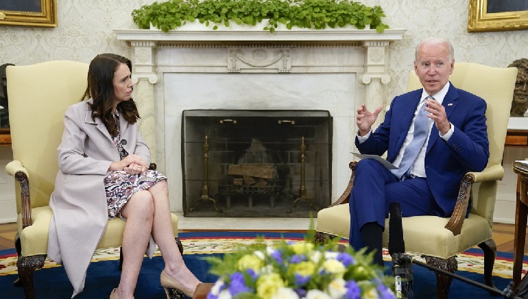 New Zealand PM Ardern meets US President Biden at the White House
