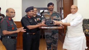 Rajnath hands over extensive indigenous military equipment to army