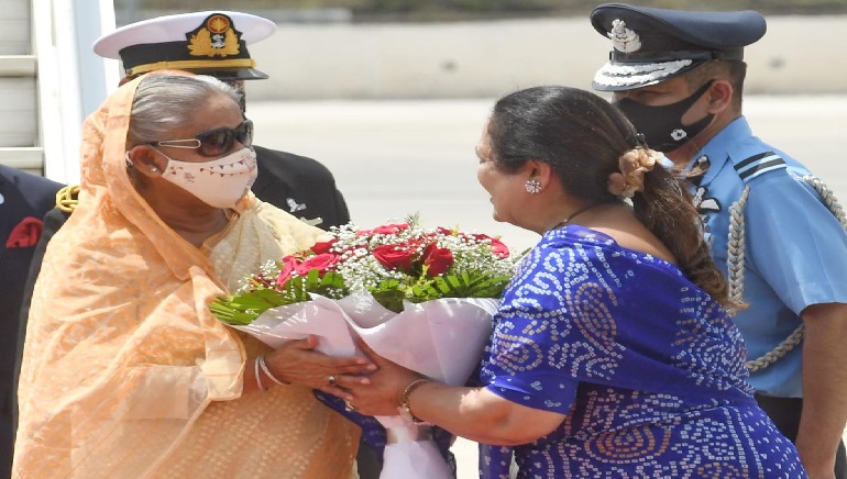 Bangladesh PM Sheikh Hasina arrives in India on a four-day visit