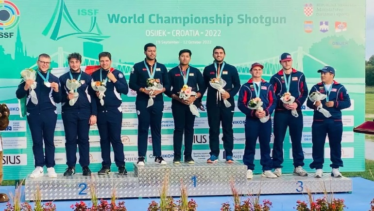 Indian men bag junior team trap gold at World Championships
