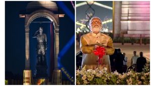 PM Modi Unveils Statue Of Netaji Subhash Chandra Bose At India Gate