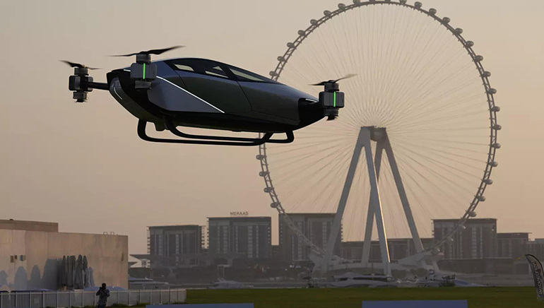 Chinese firm conducts trial of electric flying taxi in Dubai