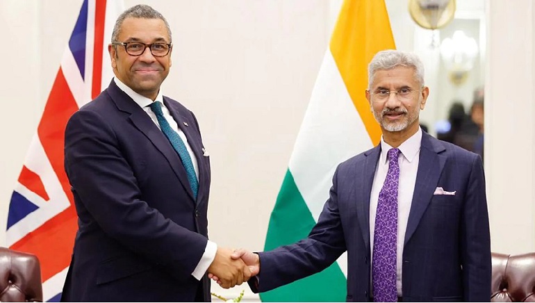 Indian, And British Foreign Ministers Discuss Bilateral Ties