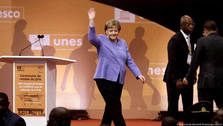Angela Merkel Receives UNESCO Peace Prize in Ivory Coast