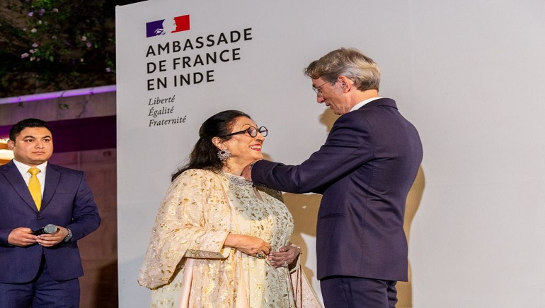 Art Collector Kiran Nadar Conferred With France’s Highest Civilian Award