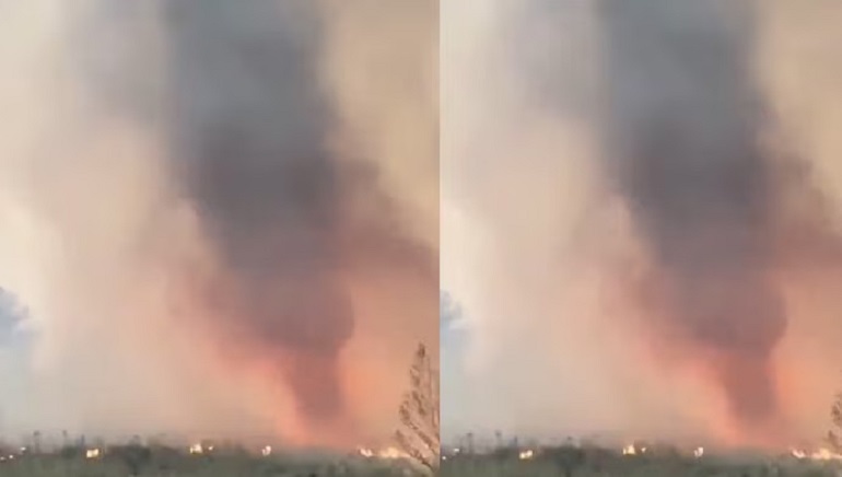 Wind Creates Rare Firenado during Wildfires in US’ Louisiana