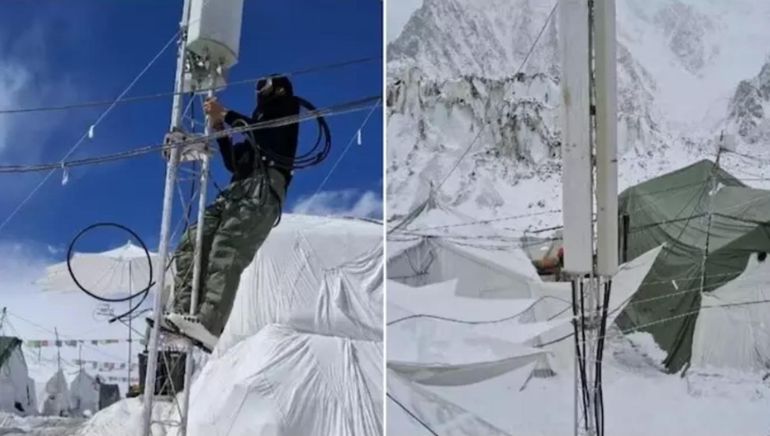 Indian Army Installs First Mobile Tower at Siachen Glacier