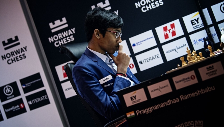Praggnanandhaa Stuns Caruana in Norway Chess