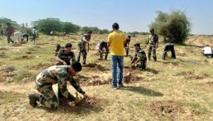 Over Five Lakh Saplings Planted in an Hour By Indian Army