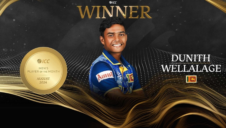 Dunith Wellalage Wins ICC Player of the Month for August 2024