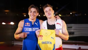 Duplantis Defeats Warholm in 100m Sprint Exhibition