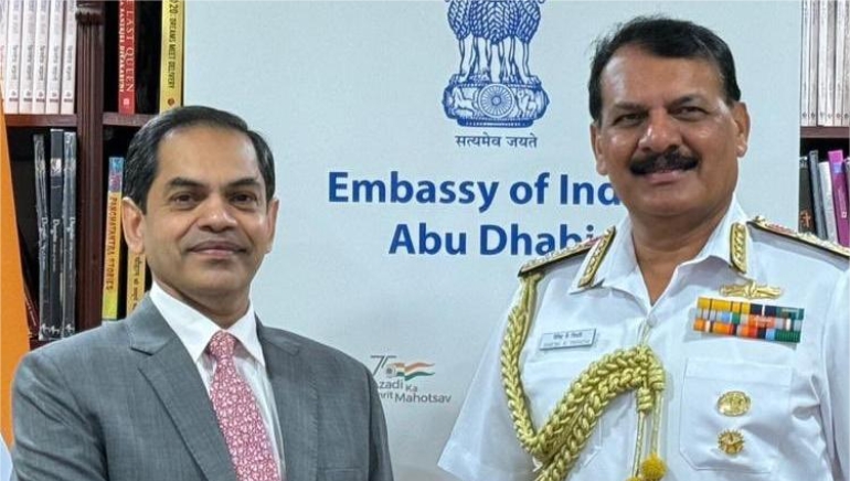 Admiral Dinesh K Tripathi Fosters India-UAE Naval Cooperation