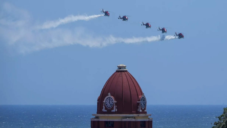 IAF Air Show Dazzles Chennai Crowd with Aerobatic Displays and Fighter Jets