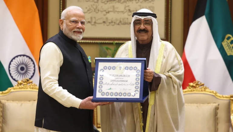 PM Modi gets Kuwait’s highest honour ‘Order of Mubarak Al Kabeer’