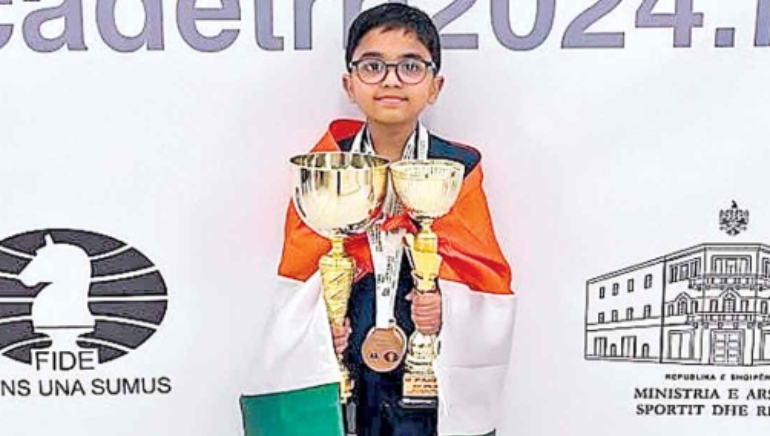 8 Year old Divith Reddy wins Gold at under-8 chess world Cadet championship