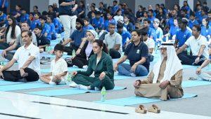 Sania Mirza Joins Thousands for Yoga Day in Abu Dhabi
