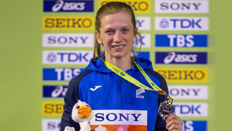 Tina Sutej Secures Silver in Women’s Pole Vault at Indoor Championships