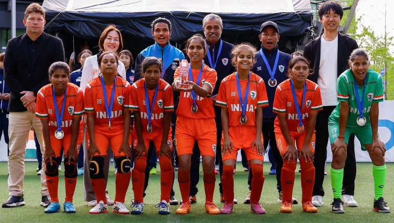 India wins a silver medal at IBSA Women’s Blind Football Asian C’ship