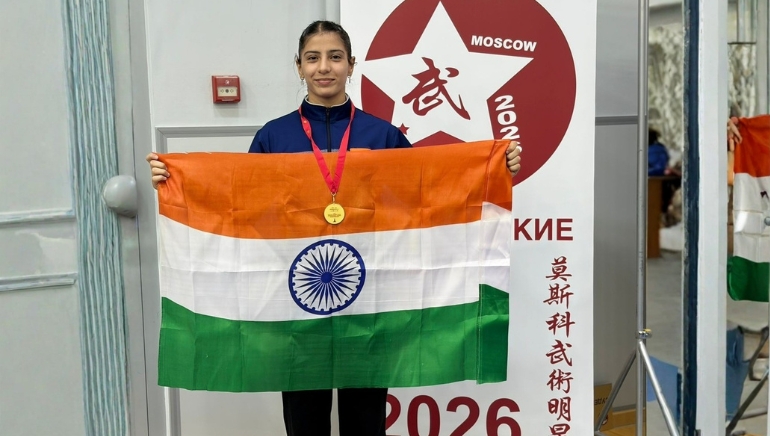 Wushu Star International Championship 2026 | J&K’s Ansa Hassan Chishti wins gold at Moscow Wushu Championship