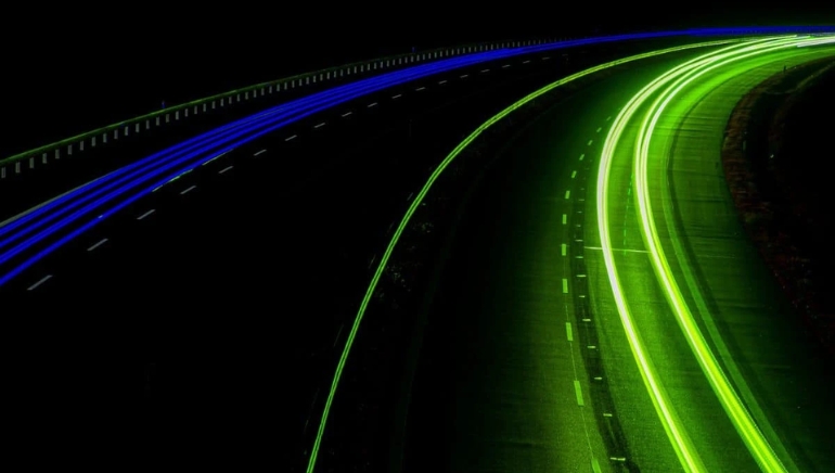 Malaysia replaced streetlights with roads that glow in the dark