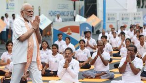 PM Modi Says Yoga Has Become the World’s Largest Community Celebration