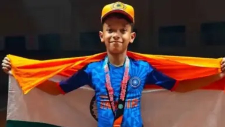 Assam’s Navyham Clinches Triple Gold at South Asia Speed Skating Championship