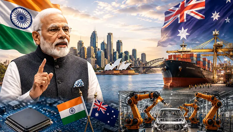Modi Unveils India’s ‘Chips to Ships’ Manufacturing Roadmap in Australia 