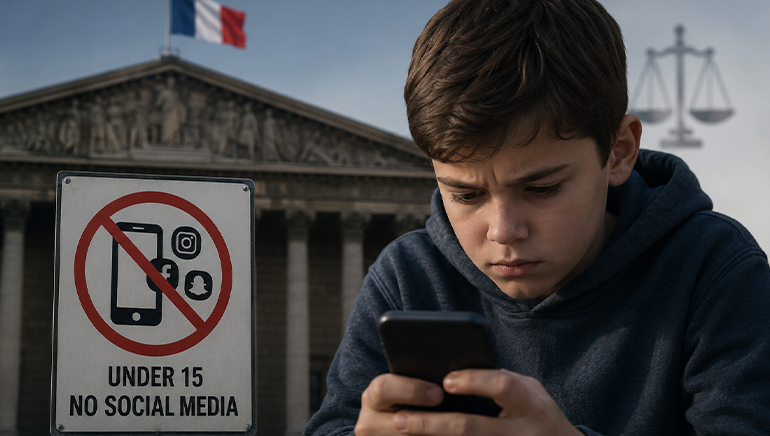 French Parliament Approves Social Media Ban for Children Under 15