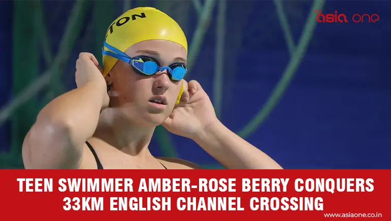 Teen Swimmer Amber Rose Berry Completes Historic 33km English Channel Crossing in Just 10 Hours.