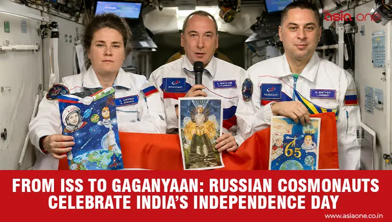 Russian Cosmonauts Hold Indian Flag Aboard ISS, Celebrate India-Russia Space Ties