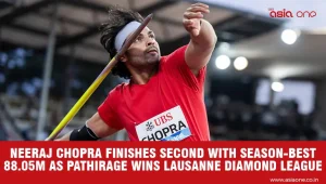 Neeraj Chopra Falls Just Nine Centimetres Short in Lausanne Javelin Thriller